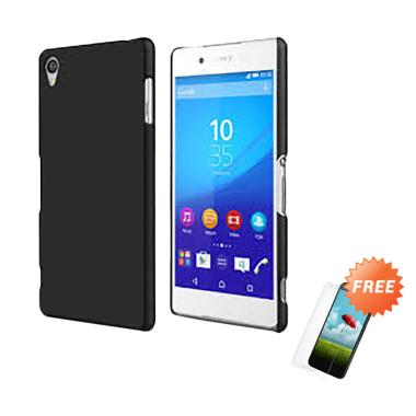 OEM Slim Softcase Casing for Sony Xperia Z3 D6653 5.2 inch - Hitam Solid + Free