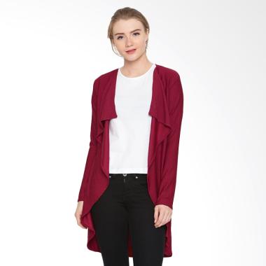 Osella Ladies Dobby Long Sleeve Cardigan Women - Red