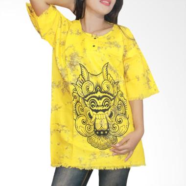 Batik Alhadi KPT001-30 Kaos Bali Batik Atasan Wanita - Kuning