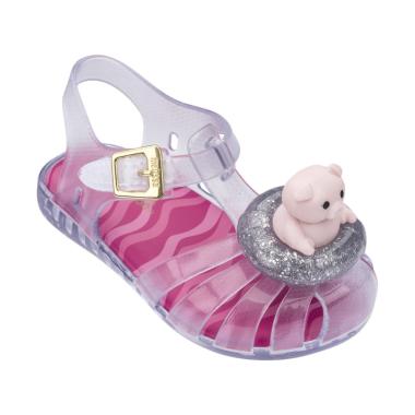 Mini Melissa Aranha IX Pig Sepatu Anak Perempuan - Clear