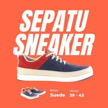 Sepatu Sneakers Pria Original Casual Cowok KUZATURA Suede Terbaru 2021 41