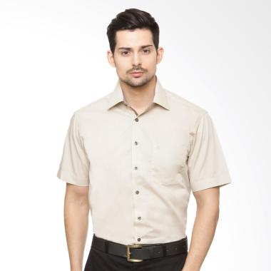 Damon Polos S-S Kemeja Tangan Pendek Pria - Brown [41A534388]