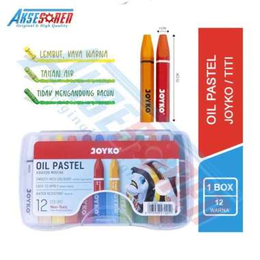 Oil Pastels Crayon Titi [12 pcs] / Alat Tulis Gambar Pensil Krayon 12 Warna Multicolor