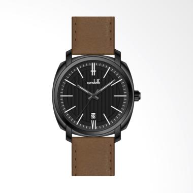 Condotti Forte Jam Tangan Pria - Black Brown [CN2041-B03-L05]