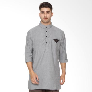 Zayidan Syamil Gamis Muslim Baju Koko Pria - Abu