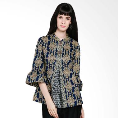 Batik Arjunaweda 18212107 Tenun Women Blouse - Biru
