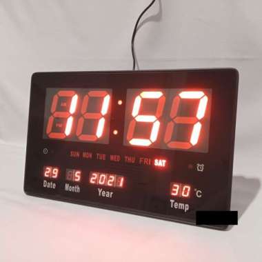Jam Digital Alarm Led Jumbo Jam Digital Led Dinding