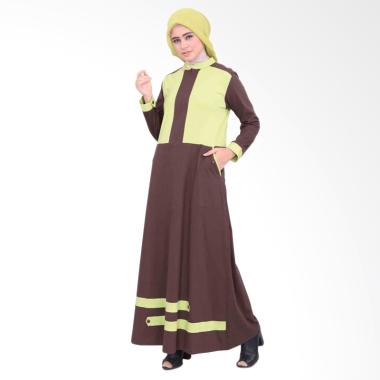 Vemmella Gemma 06 Baju Gamis Muslim Wanita - Coklat