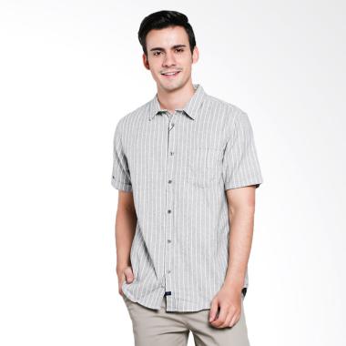 Triple Jeans Slim Fit Kemeja Pria - Grey [SS 305 GRY]