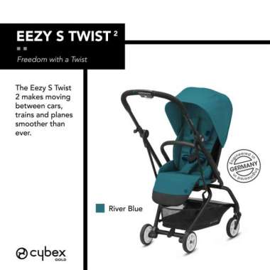 Stroller Kereta Dorong Bayi Cybex Eezy S Twist 2 Cabin size Original River Blue