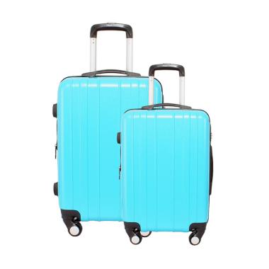 Real Polo 7716 Fiber ABS Hardcase Set Tas Koper - Biru [20 dan 24 Inch