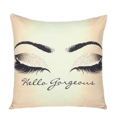 eyelash throw pillow
