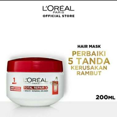 Loreal Paris Hair Mask 200 mL Smooth Intense / Fall Resist / Total Repair / L'oreal Masker Rambut to