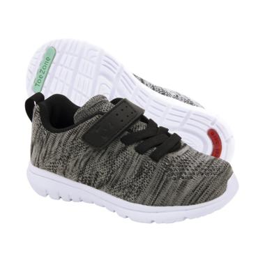 Toezone Topher Knit Ch Sepatu Anak Laki-laki - Charcoal Black