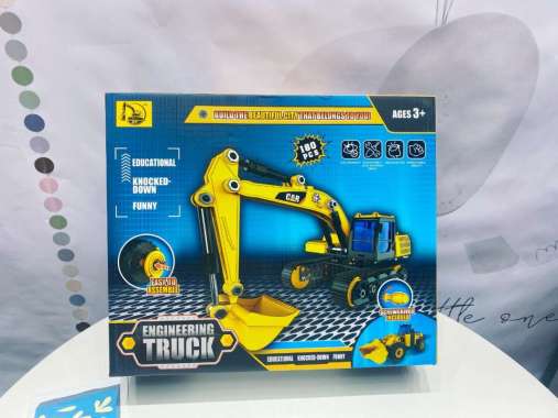 OEM ONE-M142 Mainan Anak DIY Beko EXCAVATOR / LOADER / DUMP TRUCK Mainan Truk Konstruksi Alat Berat