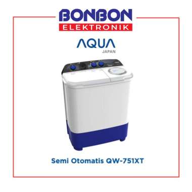 AQUA Mesin Cuci 2 Tabung 7KG QW-751XT / QW 751 XT / QW751XT