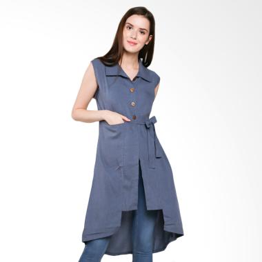 Jo & Nic Tasha Ribbon Tunik Outer Wanita - Blue Jo & Nic Tasha Ribbon Tunik Outer Wanita - Blue
