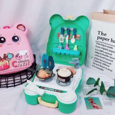 OEM RB-M108 Mainan Kitchen Set Tas Ransel Anak Set Dapur Mainan Masak Masakan Wastafel / Ice Cream Maker