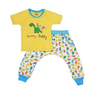 Toadies Dino Mommy Daddy Harem Pants Pajamas Setelan Baju Tidur Anak & Celana Balon - [Size 12m-3Y]