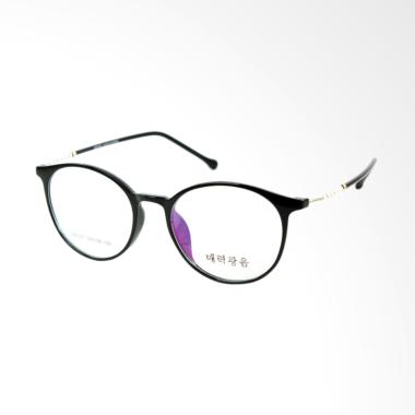 Korea Frame 85027 Bulat Frame Kacamata Wanita - Black Gun
