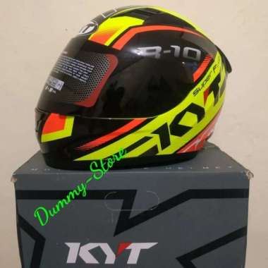 Jual Helm Kyt R10 Full Face Yellow Fluo 