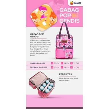 Cooler Bag Gabag Gendis - Tas Cooler Bag Penyimpan Asi Bonus 2 Ice Gel