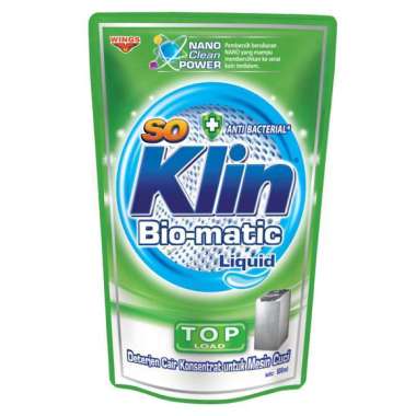 Promo Harga So Klin Biomatic Liquid Detergent Top Load 800 ml - Blibli
