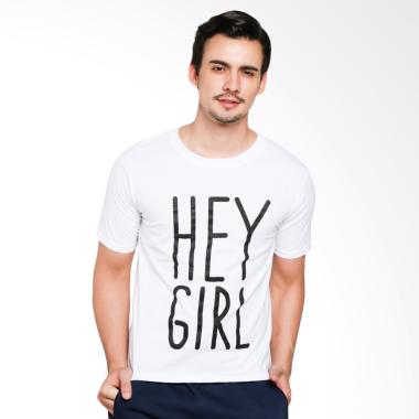JCLOTHES Kaos Pria Kaos Distro Tumblr Tee Hey Girl - Putih