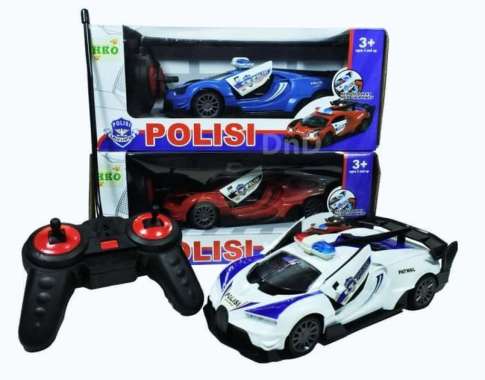 Mainan Anak Remote Control Mobil Polisi Lamborgini RC Police Sport Car