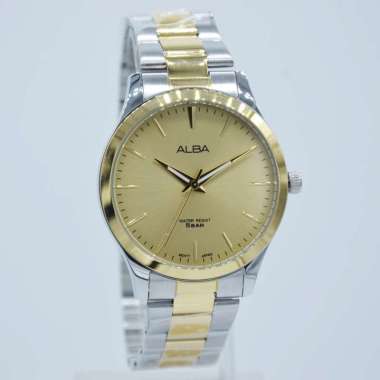 Alba ARSY98X1-Jam Tangan Pria-Silver Gold Silver Gold