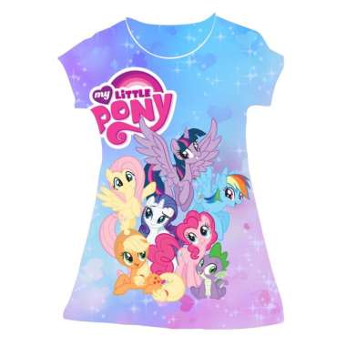 DRESS BAJU TIDUR ANAK 2-12 Tahun CEWEK PEREMPUAN LITTLE PONY / DRESS KUDA PONI / DASTER ANAK PREMIUM / HOME DRESS ANAK PREMIUM 4-6 tahun Little Pony 01