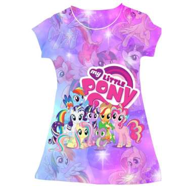 DRESS BAJU TIDUR ANAK 2-12 Tahun CEWEK PEREMPUAN LITTLE PONY / DRESS KUDA PONI / DASTER ANAK PREMIUM / HOME DRESS ANAK PREMIUM 2-3 tahun Little Pony 05