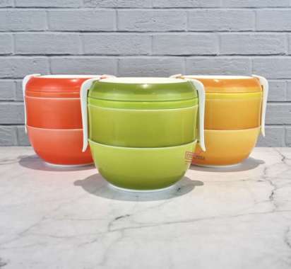 Multihomeware kotak makan 2 susun / Rantang makan 2 susun / kotak sayur /Lunch box set