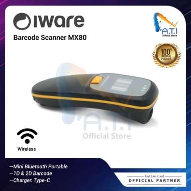 IWARE Barcode Scanner MX80 Wireless 2.4G Mini Bluetooth Portable 1D 2D