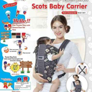 Gendongan Baby Scots Combination Baby Carrier/Gendongan Bayi - GRAY COKLAT