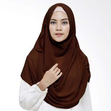 Cotton Bee 2 Faces Nurzahra Jilbab Instan - Dark Brown
