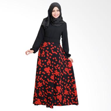 SYAHEERA Thalia Long Dress Wanita Muslim - Maroon
