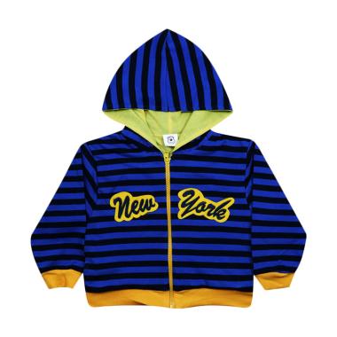 MacBear Hoodie Stripe New York Kids Jaket Anak - Dark Blue