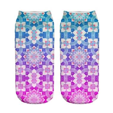 Toko Alat Fitnes Mandala Yoga Sock - Rainbow