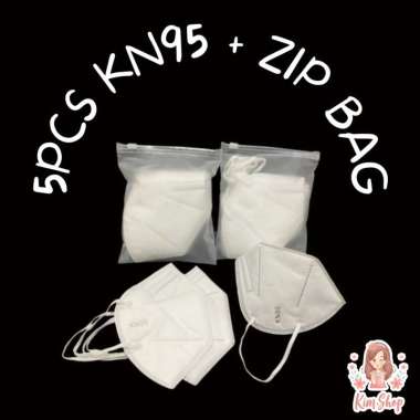 KIM SHOP - 5pcs Masker Dewasa KN95 Zip Bag EVO Earloop KN 95 5ply Disposable Mask