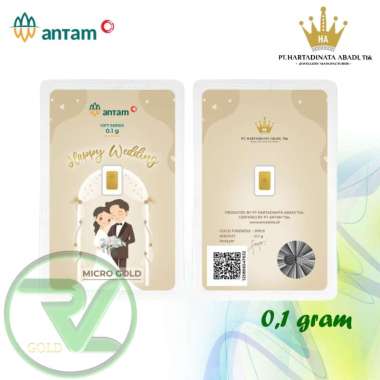 MICRO GOLD ANTAM HARTADINATA ABADI WEDDING INTERNASIONAL LOGAM MULIA [0,1 G]