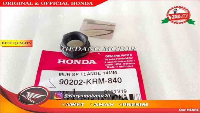 MUR TOPI NUT 14mm SONIC CB 150 R ORIGINAL HONDA 90202-KRM-840