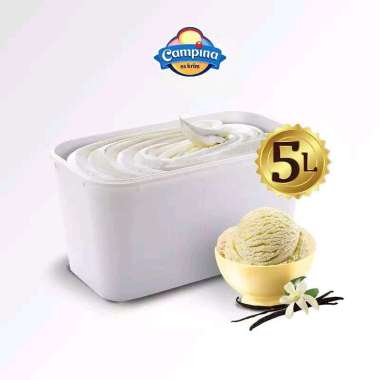 Promo Harga Campina Ice Cream Vanilla 5000 ml - Blibli