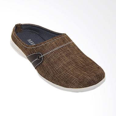 Milton Sepatu Sandal Slip On Pria - Coklat [RGS 01]