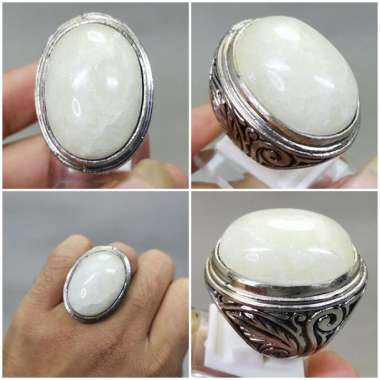 Cincin Batu Natural Fosil Mani Gajah Kristal berkualitas