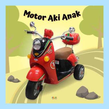 Motor Aki Anak Scoopy Musik Lampu M338 Motor Aki Anak Scoopy Merah