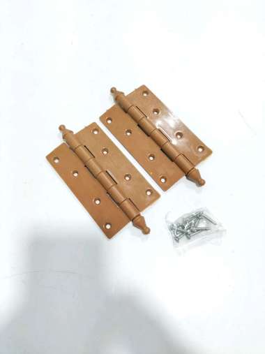 Engsel pintu PVC Coklat - Engsel kamar mandi Plastik (C353)