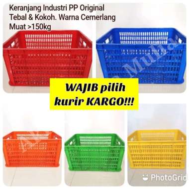 KERANJANG INDUSTRI D LUIRE PP ORIGINAL. KRAT PLASTIK MULTIPURPOSE INDUSTRIAL CONTAINER TEBAL KOKOH