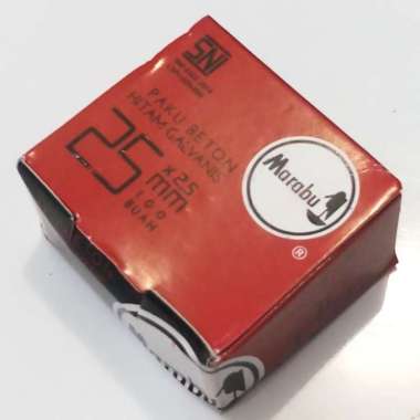 Paku Beton 25 atau 2,5CM MARABU HITAM - Paku Baja - Paku tembok (D429)