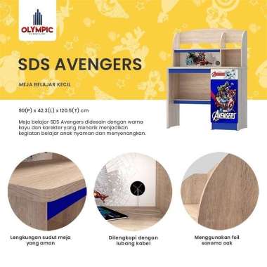 Meja Belajar Anak Anak Kecil Motif SDS AVENGERS Olympic
